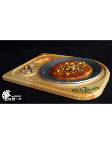 ahşap künefe sunumu