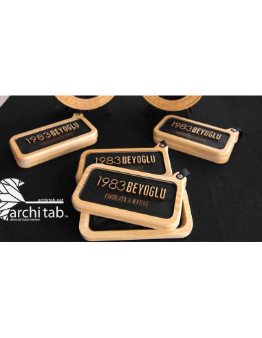 Wooden account boxes that we produce for your logo for cafes and restaurants