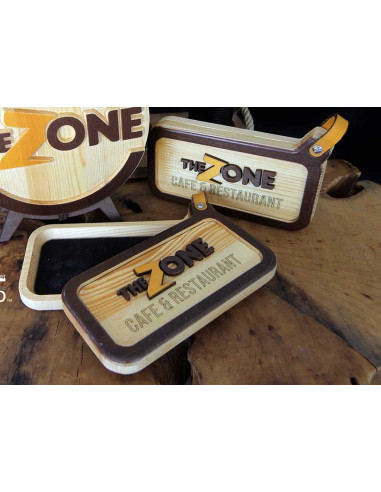 Wooden account boxes that we produce for your logo for cafes and restaurants