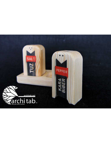 Ahşap tuzluk takımı