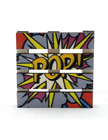 Visit our website for pop art themed wooden gifts. Discount