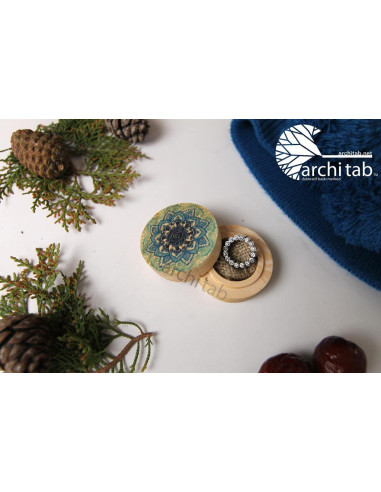 Mandala Pattern Wooden Ring and Necklace Box Prices - Buy