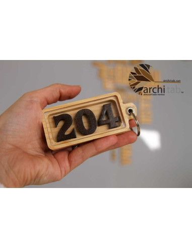 You can add difference and vitality to your hotel with a natural wooden keychain.