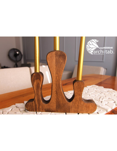 solid wood decorative candlestick