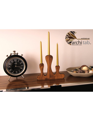 solid wood decorative candlestick