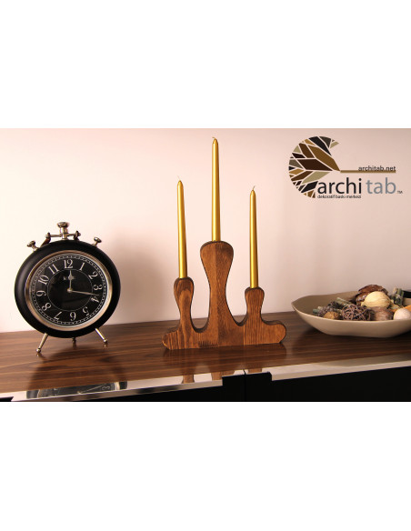 solid wood decorative candlestick