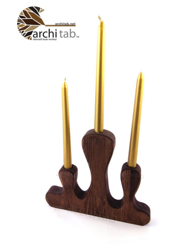 solid wood decorative candlestick