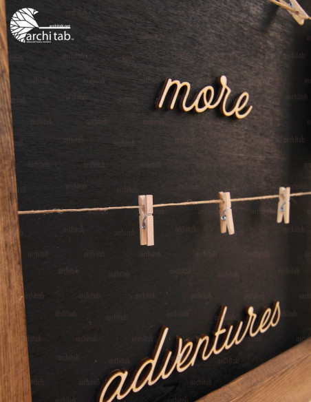 Very stylish commemorative board with Tumbled Wood, Rope and Wooden Pegs