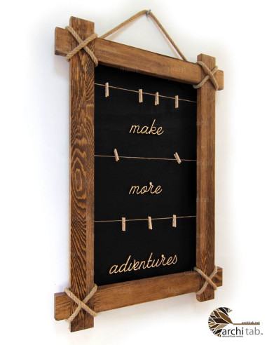 Very stylish commemorative board with Tumbled Wood, Rope and Wooden Pegs