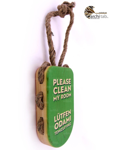 View Rope and Wooden Do Not Disturb Lettering Design