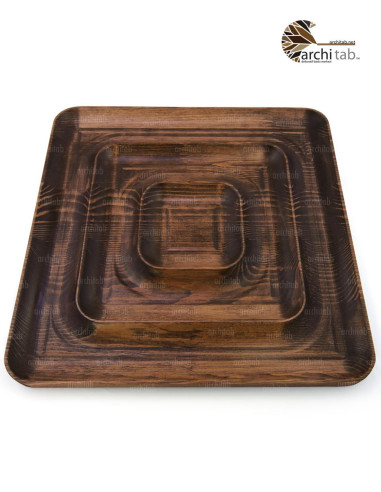 Looking for a Square Wooden Serving Plate with Compartments? Architab Workshop