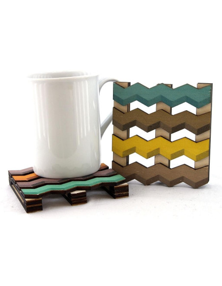 Zigzag ahşap tabak