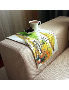 Coffee table models that are fully compatible with the style of your room with their colorful prints.