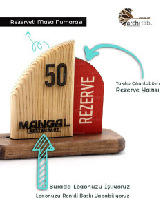 Reserved Wooden Table Number Free Logo Embroidery Online Order 2