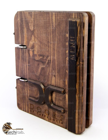 Wooden Menu Board Special Design For Your Logo - Architab Atölye