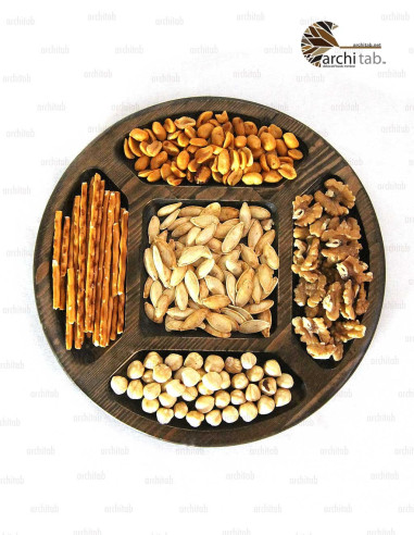 Are you looking for a wooden snack dish model with compartments? Architab Workshop