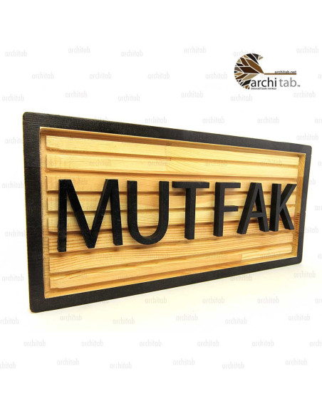 Natural Wood 3D Kitchen Sign - Architab Workshop