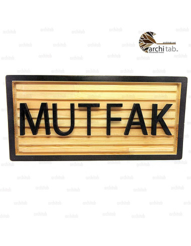 Natural Wood 3D Kitchen Sign - Architab Workshop