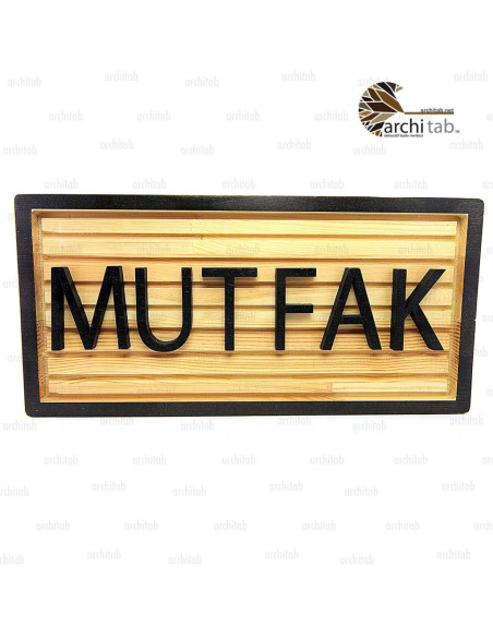 Natural Wood 3D Kitchen Sign - Architab Workshop