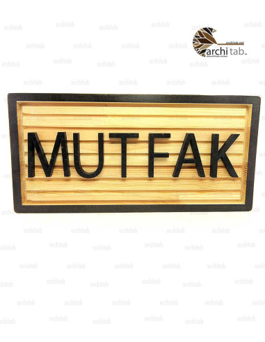 Natural Wood 3D Kitchen Sign - Architab Workshop