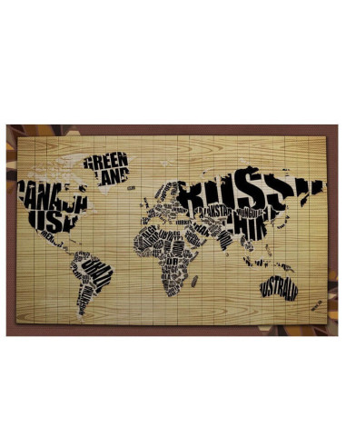 World map printed wooden sofa table - Nesting coffee table models