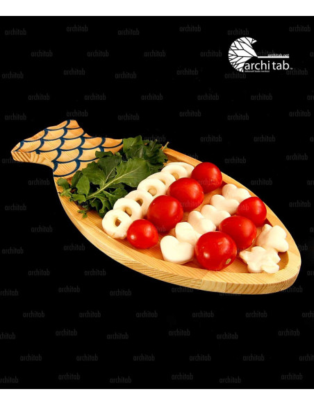 Fish Shaped Wooden Presentation Plate - Architab Workshop