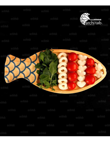 Fish Shaped Wooden Presentation Plate - Architab Workshop