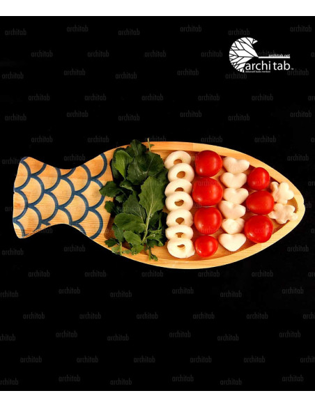 Fish Shaped Wooden Presentation Plate - Architab Workshop
