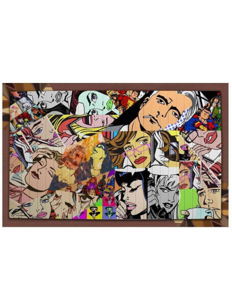 Vintage sofa bench design with comic characters. |‎ Architab
