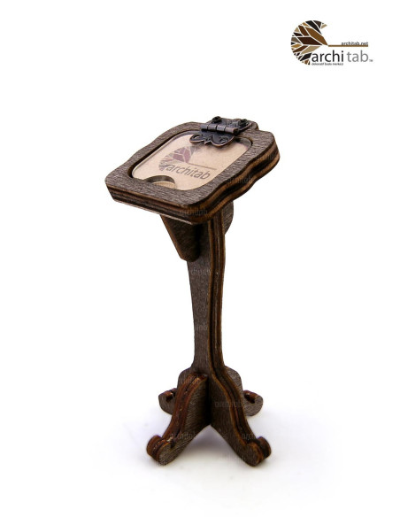 Decorative wooden open buffet note holder and name holder - Architab Atölye