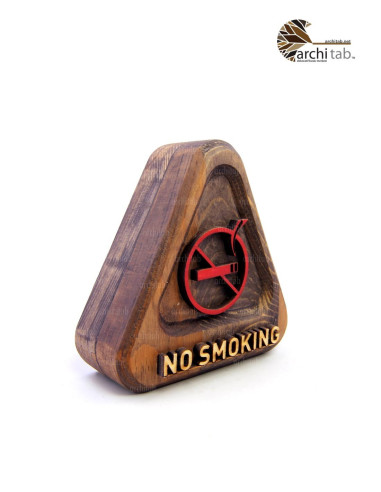 No smoking sign - Natural Wood Desktop Decorative Product