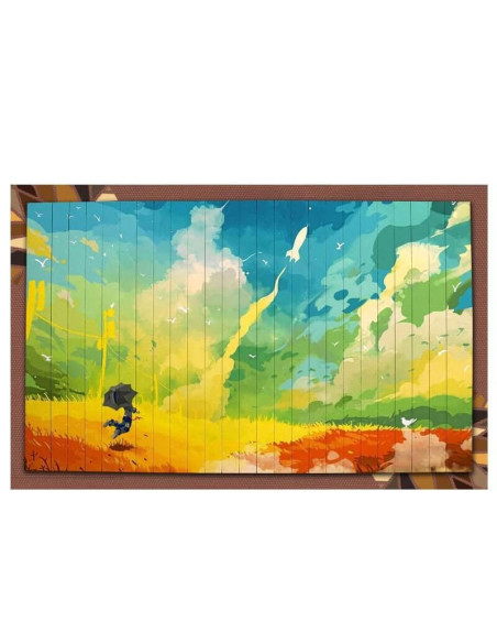 Color your home with a rainbow-themed wooden sofa table. |‎ click