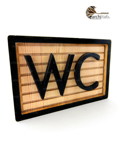 ahşap wc tabelası