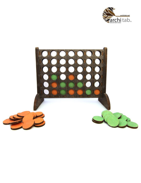 Natural Wood 4x4 Strategy Game Family Fun