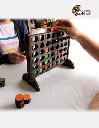 Natural Wood 4x4 Strategy Game Family Fun