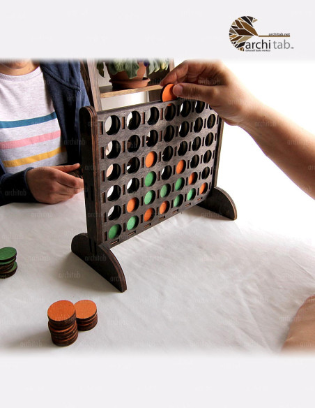 Natural Wood 4x4 Strategy Game Family Fun