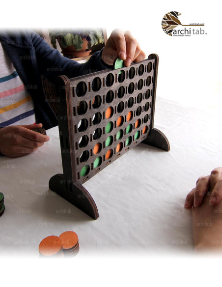 Natural Wood 4x4 Strategy Game Family Fun