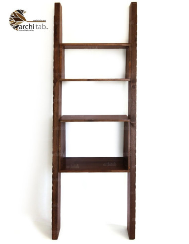 Vintage Wood Carved Ladder Shelf - Architab Workshop