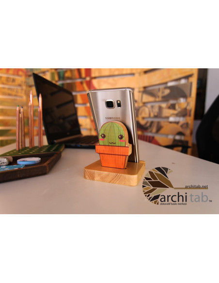 Ahşap telefon standı