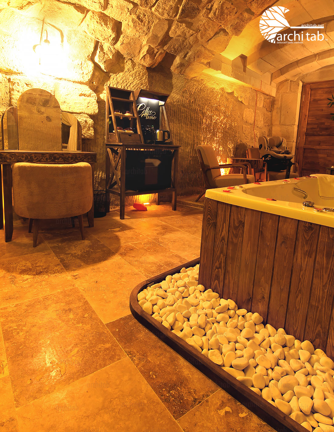 otel odası makyaj aynası