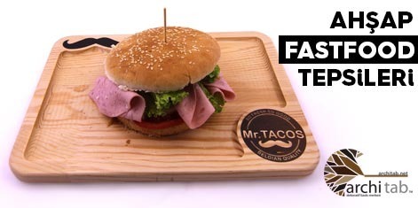 Ahşap Fast Food Servis Tepsileri